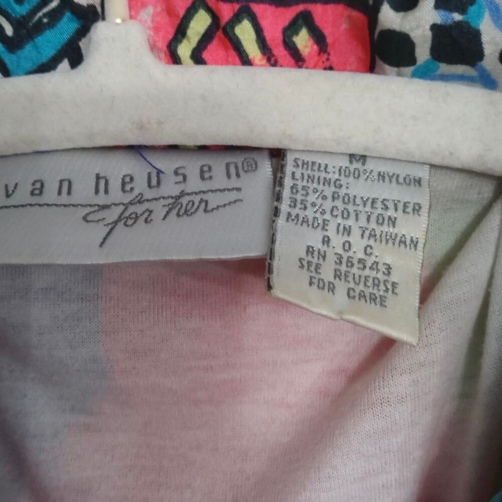 Van Heusen sport 80s 90s windbreaker jacket sz M dopamine colorblock retro - Picture 3 of 4
